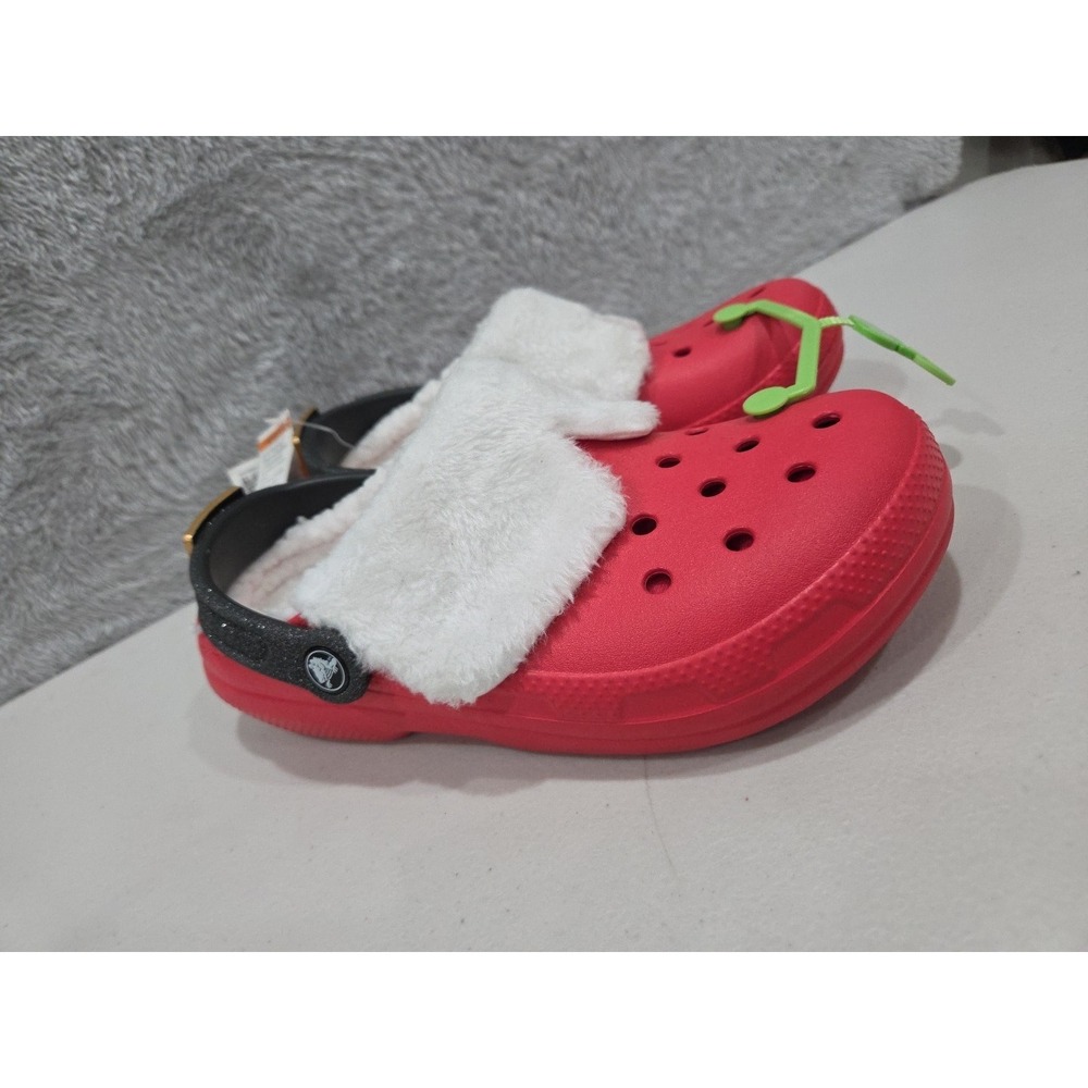 Crocs Classic Lined Santa Clog Shoes Unisex Sz W6 M8  Red Christmas Slip On